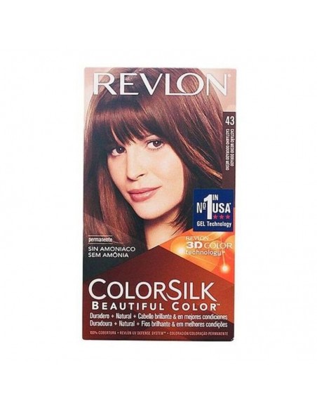 Amoniakfreie Färbung Colorsilk Revlon Goldkastanie