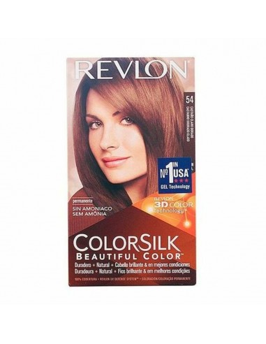 Tintura Senza Ammoniaca Colorsilk Revlon Castano chiaro dorato