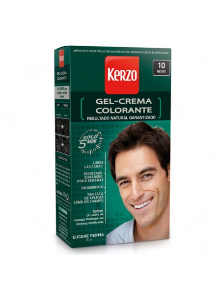 Coloración Permanente en Crema Kerzo 10 - Negro