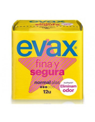 Compresas Normales Con Alas Evax (12 uds)