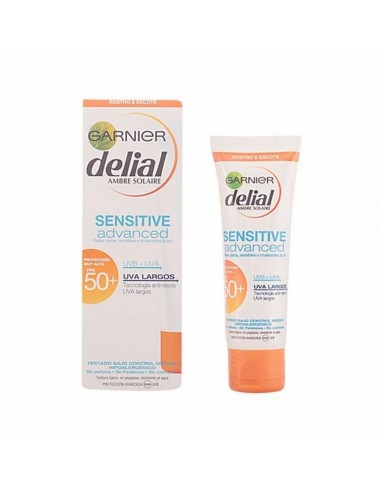 Gezichtszonnecrème Sensitive Delial SPF 50+ (50 ml) (Uniseks) (50 ml)