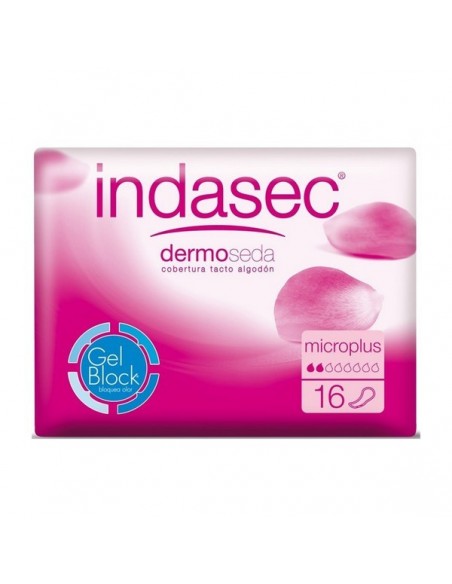 Incontinence Sanitary Pad Dermoseda Micro Plus Indasec (16 uds)