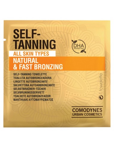 Lingettes Autobronzantes Natural & Fast Bronzing Comodynes (8 uds) (8 uds)