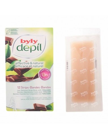 Bandas Depilatorias Corporales Byly Depil Chocolate (12 uds)