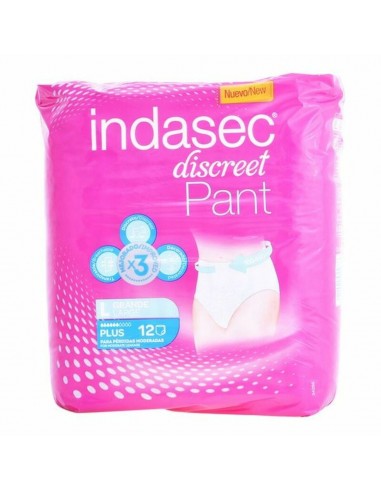 Pañales para Incontinencia Pant Plus Talla Grande Indasec (12 uds)