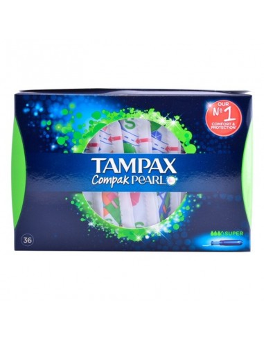 Tampones Super Pearl Compak Tampax (36 uds)