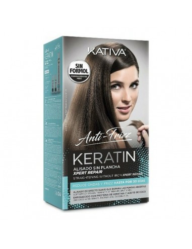 Glättende Haarbehandlung Keratin Anti-frizz Post Kativa (3 pcs)