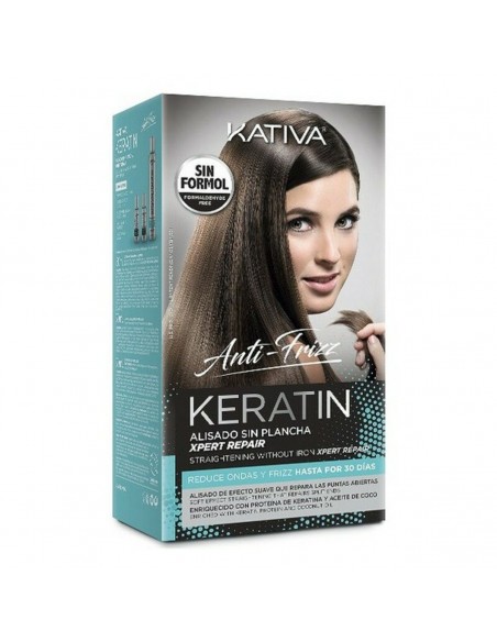 Trattamento Lisciante per Capelli Keratin Anti-frizz Post Kativa (3 pc