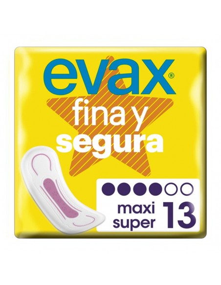 Compresas Maxi sin Alas FINA & SEGURA Evax (13 uds)