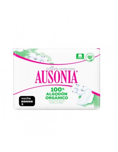 Nacht Maandverband met vleugels ORGANIC Ausonia (9 uds)