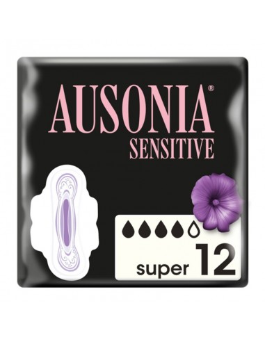 Compresses avec Ailes SENSITIVE Ausonia (14 uds)