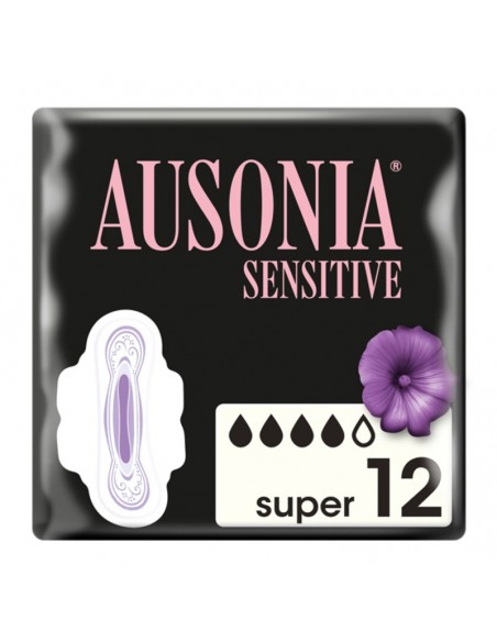 Compresses avec Ailes SENSITIVE Ausonia (14 uds)