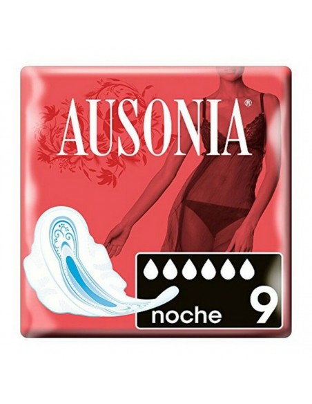 Night Sanitary Pads with Wings Ultra Ausonia (9 uds)