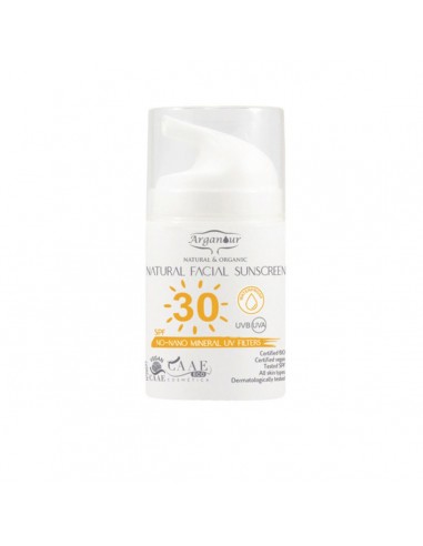 Écran solaire visage Natural & Organic Arganour (50 ml)