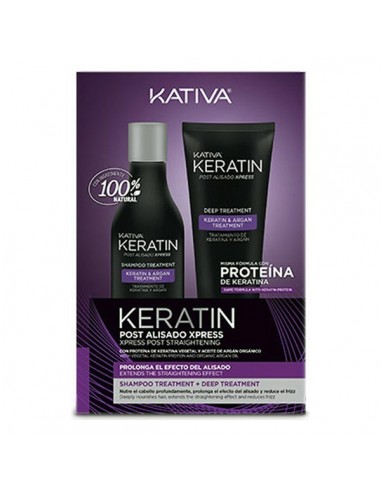 Ensemble de coiffure lissage Brésilien Kativa Keratin (2 pcs) (250 ml + 200 ml)