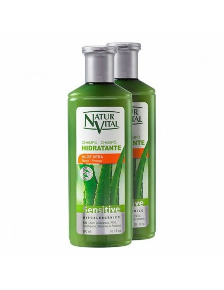 Feuchtigkeitsspendendes Shampoo Sensitive Naturvital (2 x 300 ml)