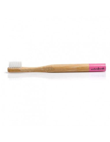 Toothbrush for Kids Naturbrush Biodegradable Bamboo Pink