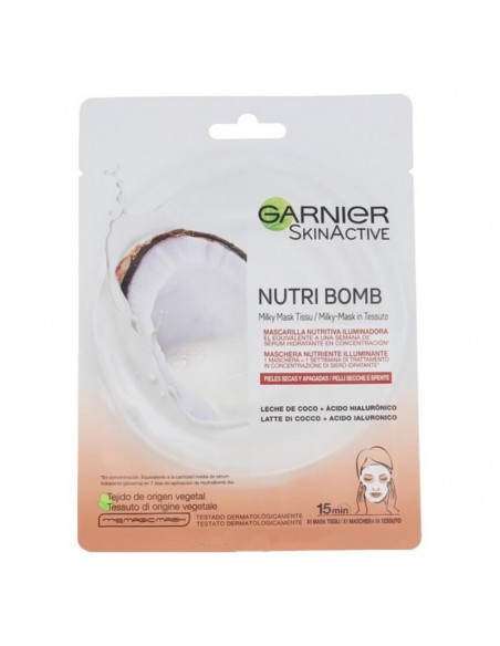 Feuchtigkeitsspendend Gesichtsmaske Skinactive Nutri Bomb Garnier Lumi