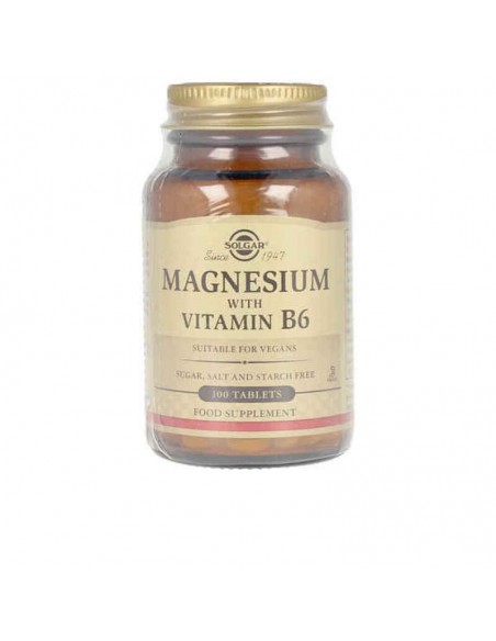 Magnesio + Vitamina B6 Solgar (100 uds)