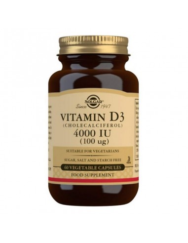 Vitamin D3 Solgar E52907 Vegetable capsules (60 uds)