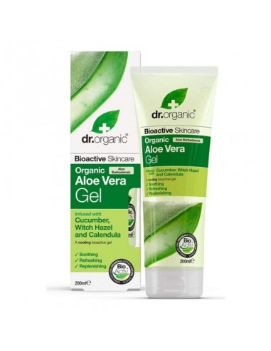 Gel pour le bain hydratant à l'aloe vera Dr.Organic (200 ml)