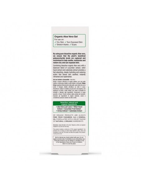 Gel pour le bain hydratant à l'aloe vera Dr.Organic (200 ml)