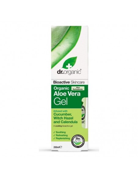 Gel pour le bain hydratant à l'aloe vera Dr.Organic (200 ml)