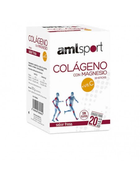 Nahrungsergänzungsmittel Amlsport Kollagen Magnesium Vitamin C (20 uds