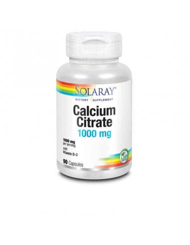 Calciumcitraat met vitamine D3 Solaray (90 uds)