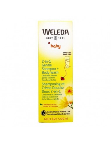 2-in-1 Gel en Shampoo Baby Weleda Calendula (200 ml)