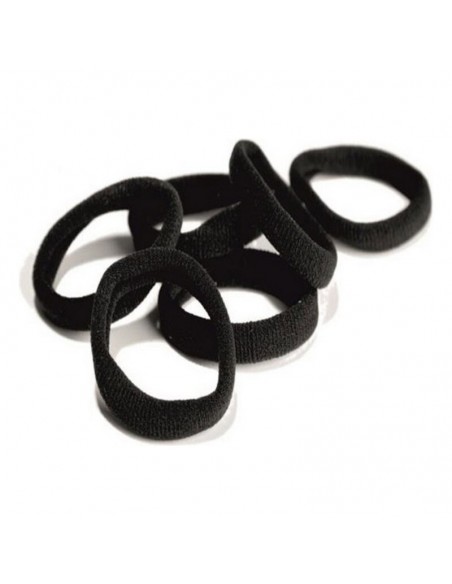 Rubber Hair Bands Inca Black (10 Pieces)