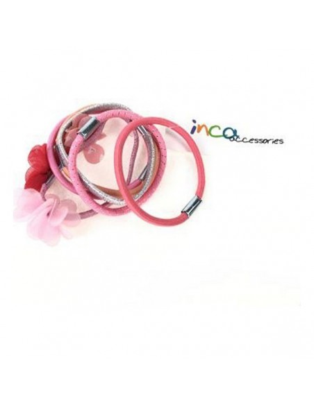 Elastici per Capelli Inca Elastico Rosa (6 Pezzi)