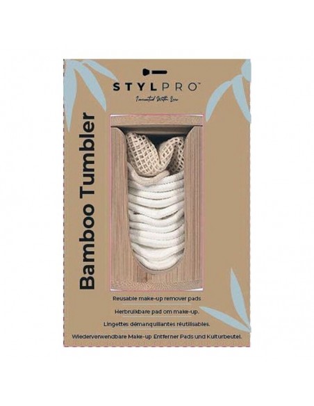 Set démaquillant Stylideas Stylpro Coton Bambou Réutilisable (10 pcs)