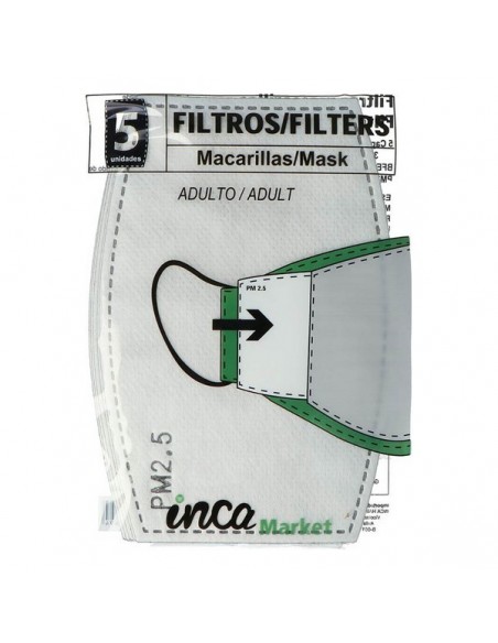 Filtros para Mascarillas Market PM2.5 Inca Adultos (5 pcs)