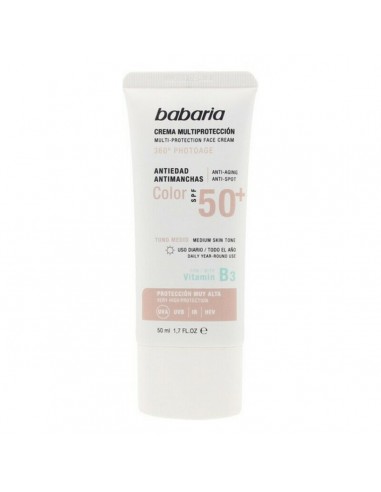 Anti Bruine vlekken Zonnebrandcrème Multi-Protection Color Babaria Spf