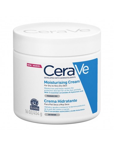 Crème met Ultra Moisturizer CeraVe Zeer droge Huid (454 g)