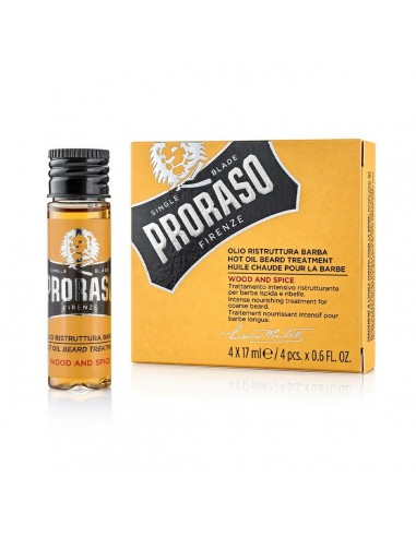 Huile pour barbe Yellow Proraso Chaud (4 x 17 ml)