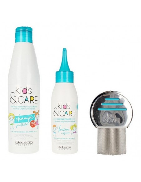 Set Prodotti per capelli da Bambino Kids & Care Salerm Contro i Pidocc