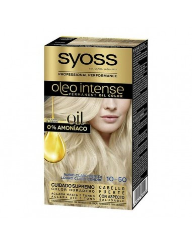 Dauerfärbung Olio Intense Syoss Nº 10,50 Helles Aschblond