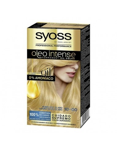 Dauerfärbung Olio Intense Syoss Nº 10,00 Sehr helles Blond