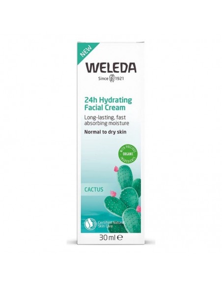 Crème Hydratante pour le Visage Cactus Opuntia 24h Weleda (30 ml)