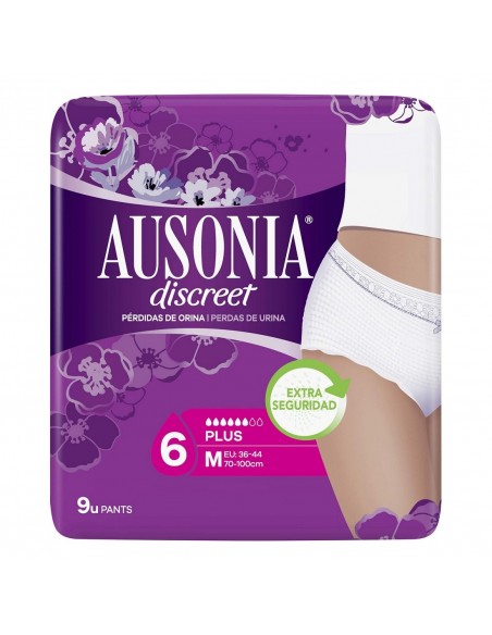 Compresses pour Incontinence Ausonia Discreet Boutique Moyen (9 uds)