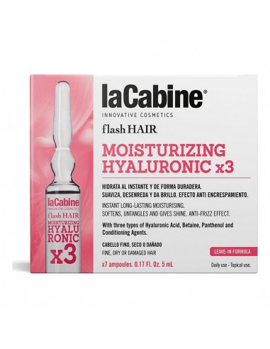 Ampoules laCabine Flash Hair Hydratant Acide Hyaluronique (7 pcs)