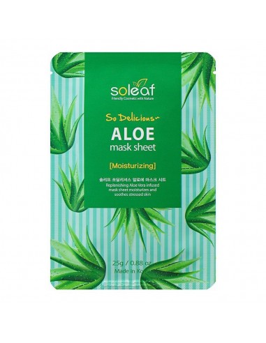 Feuchtigkeitsspendend Gesichtsmaske So Delicious Soleaf Aloe Vera (25 