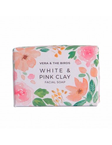 Barre de savon naturel White & Pink Clay Vera & The Birds (100 g)