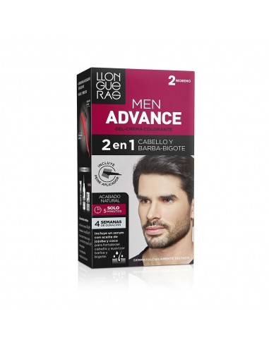 Crema Colorante Llongueras Men Advance 02 - Negro Semipermanente (4 pc