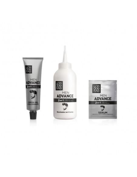 Crème Colorante Llongueras Men Advance 02 - Noir Semi-permanent (4 pcs)