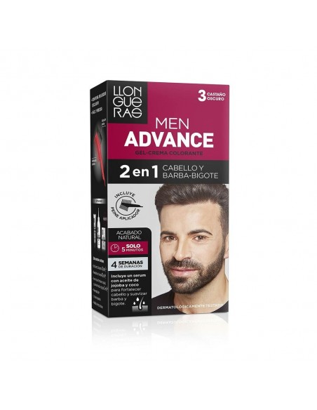 Gepigmenteerde crème Llongueras Men Advance Semi-permanent 3 - Donkerb