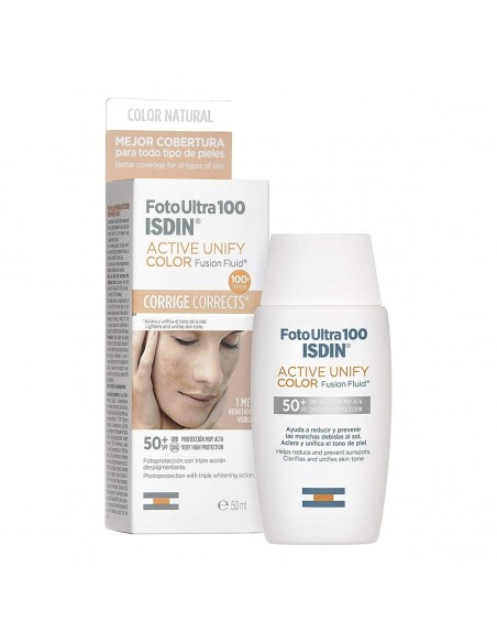 Sonnenschutz mit Farbe Isdin Foto Ultra Active Spf 50 (50 ml)