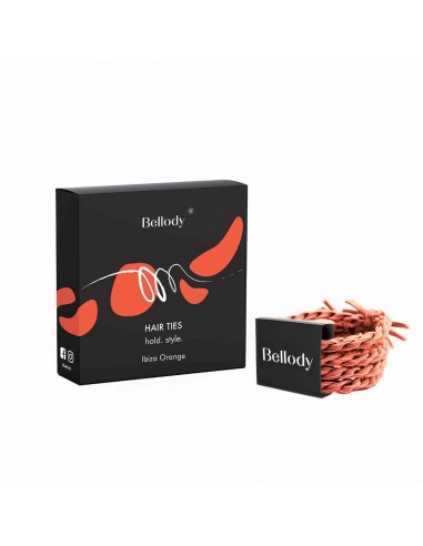 Rubber Hair Bands Bellody ibiza orange (4 uds)